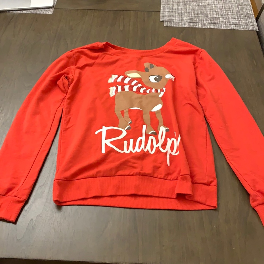Rudolph Christmas thin crew neck